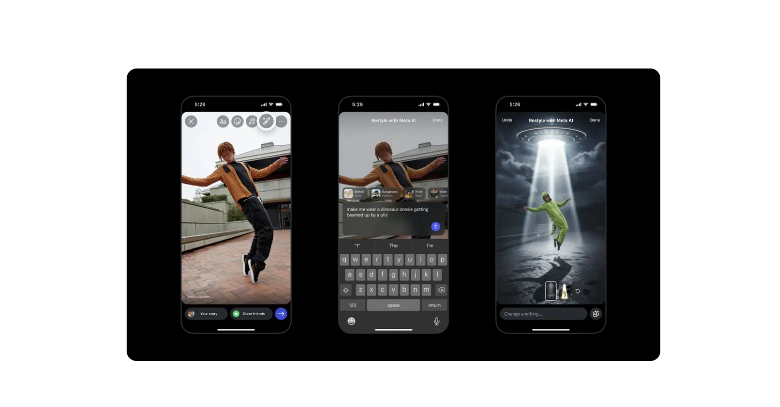 Meta AI Luncurkan Fitur Restyle untuk Instagram Stories: Ekspresi Kreatif Tanpa Batas di Ujung Jari Meta AI Luncurkan Fitur Restyle untuk Instagram Stories: Ekspresi Kreatif Tanpa Batas di Ujung Jari